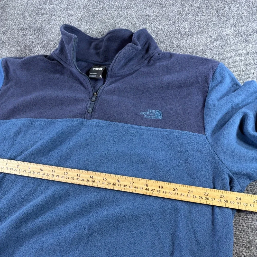The North Face Fleece Pullover Mens XL Blue 1/4 Zip TKA 100 Lightweight Hiking